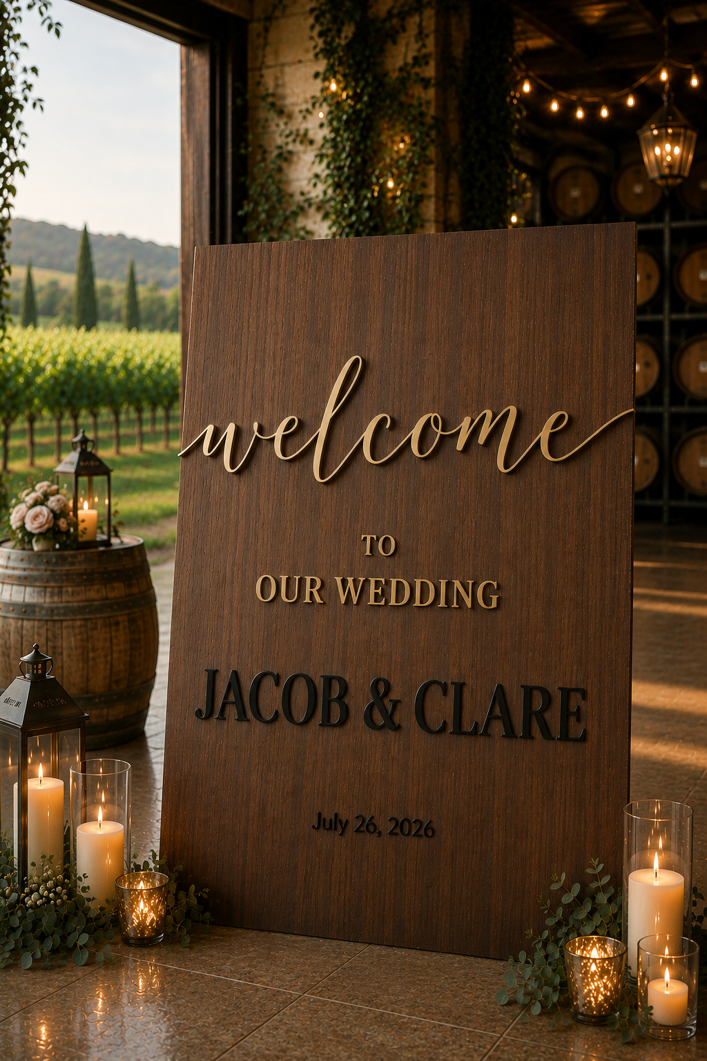 WELCOME SIGN - THE LUXE COLLECTION - BLACK