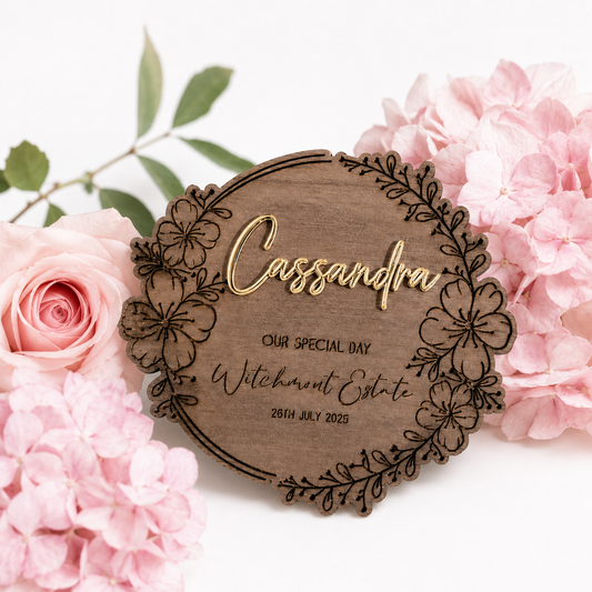 NAME CARD | FAVOUR KEEPSAKE - LUXE COLLECTION- CHERRY BLOSSOM