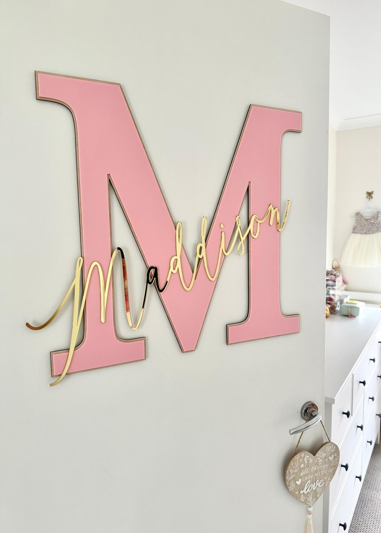 NAME MONOGRAM WALL SIGN