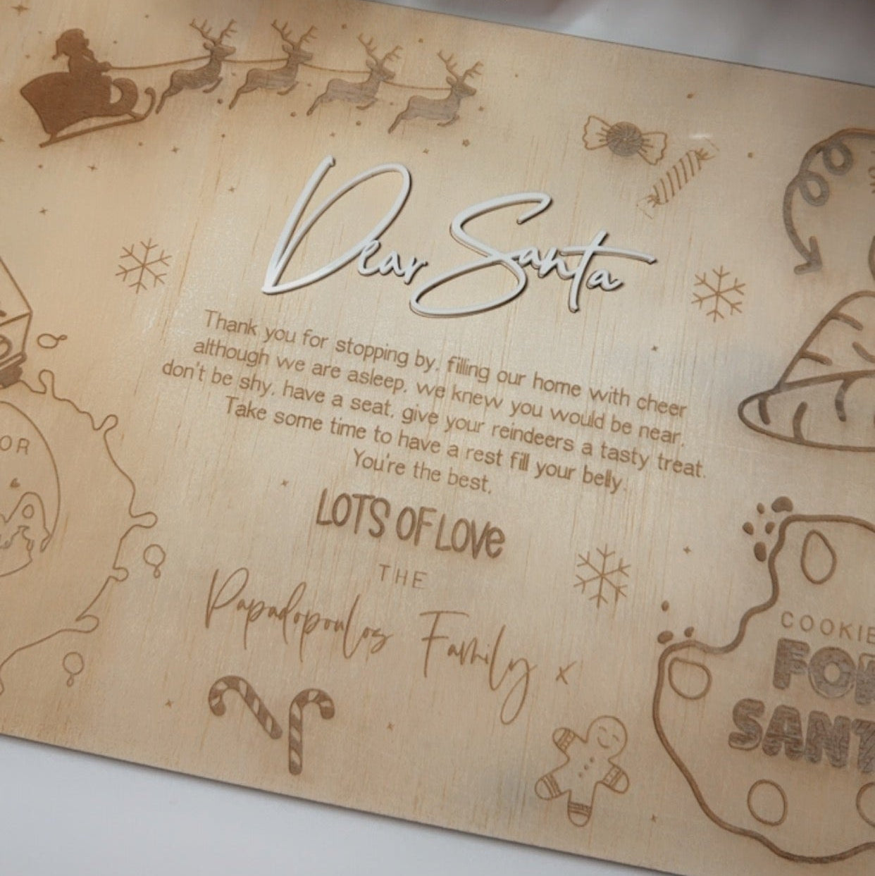 DEAR SANTA TRAY - SPILLED MILK