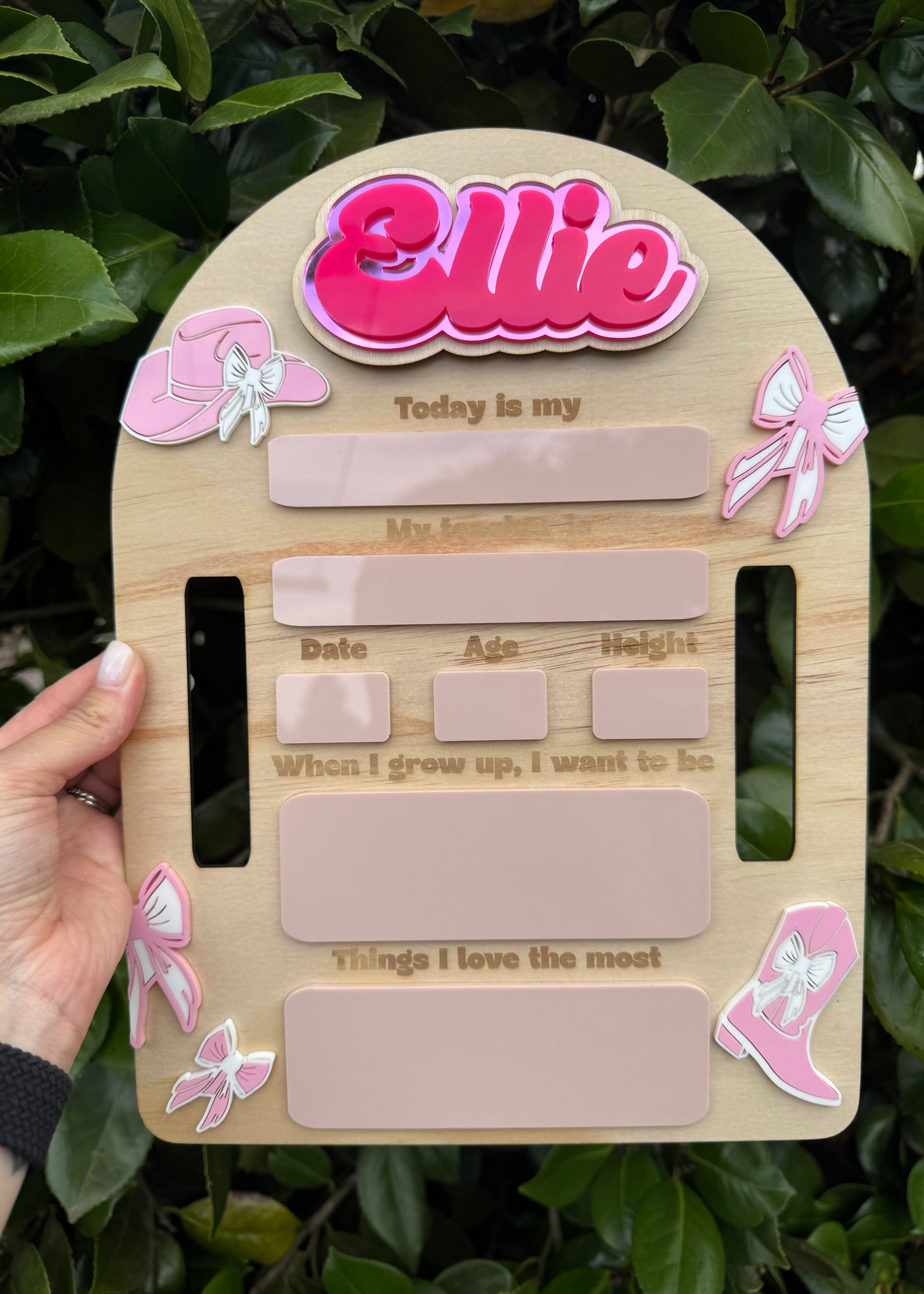 ARCH WESTERN FIRST / LAST DAY BOARD - PINK SET