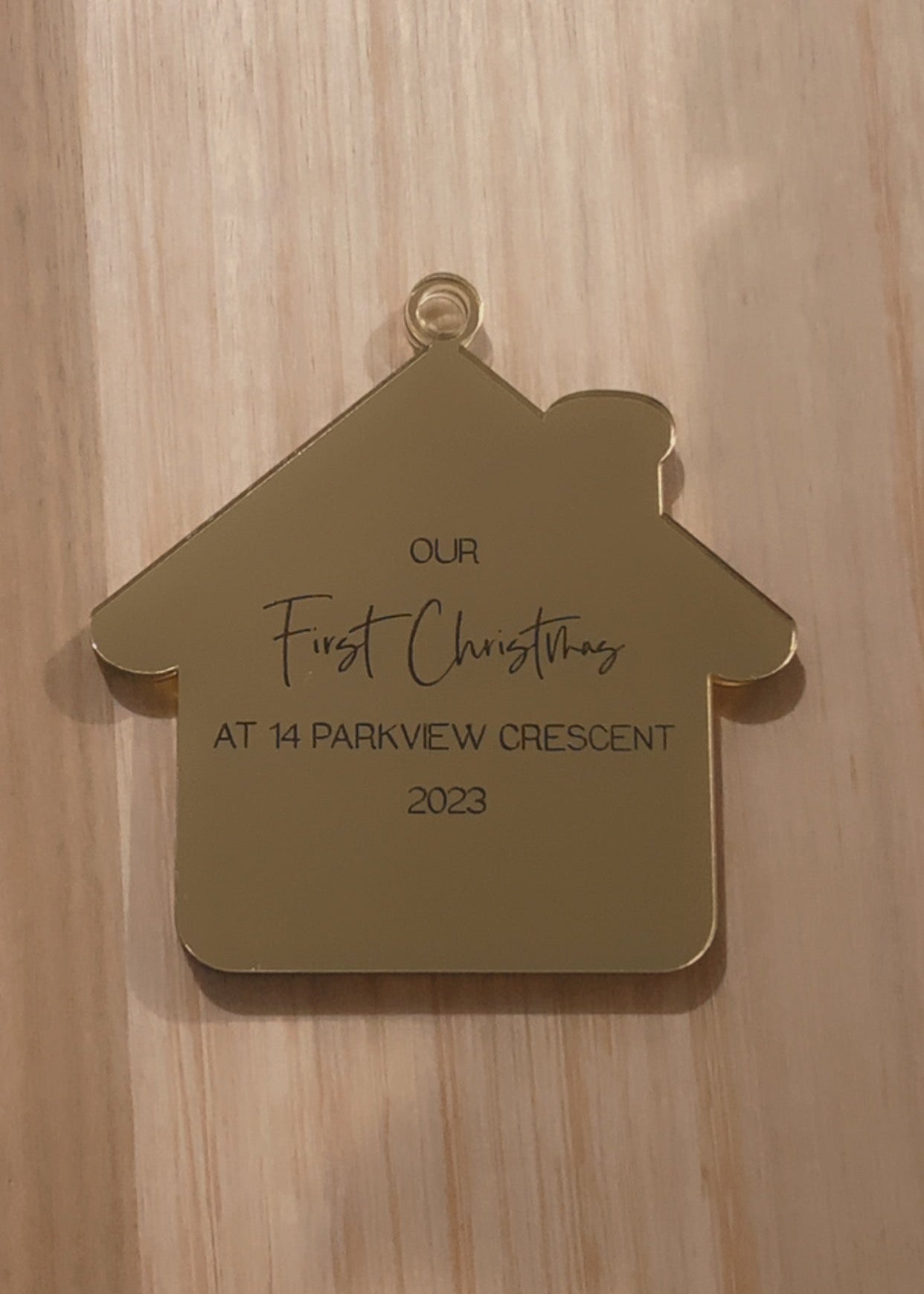 MIRRORED ADDRESS HOUSE ORNAMENT 2023