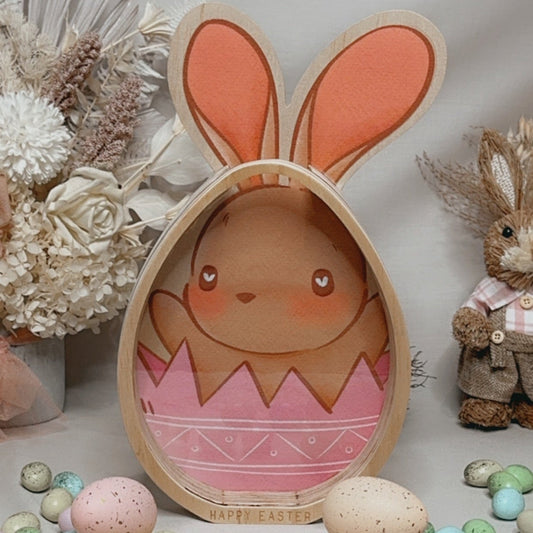 PINK PRINTED BUNNY EGG HOLDER