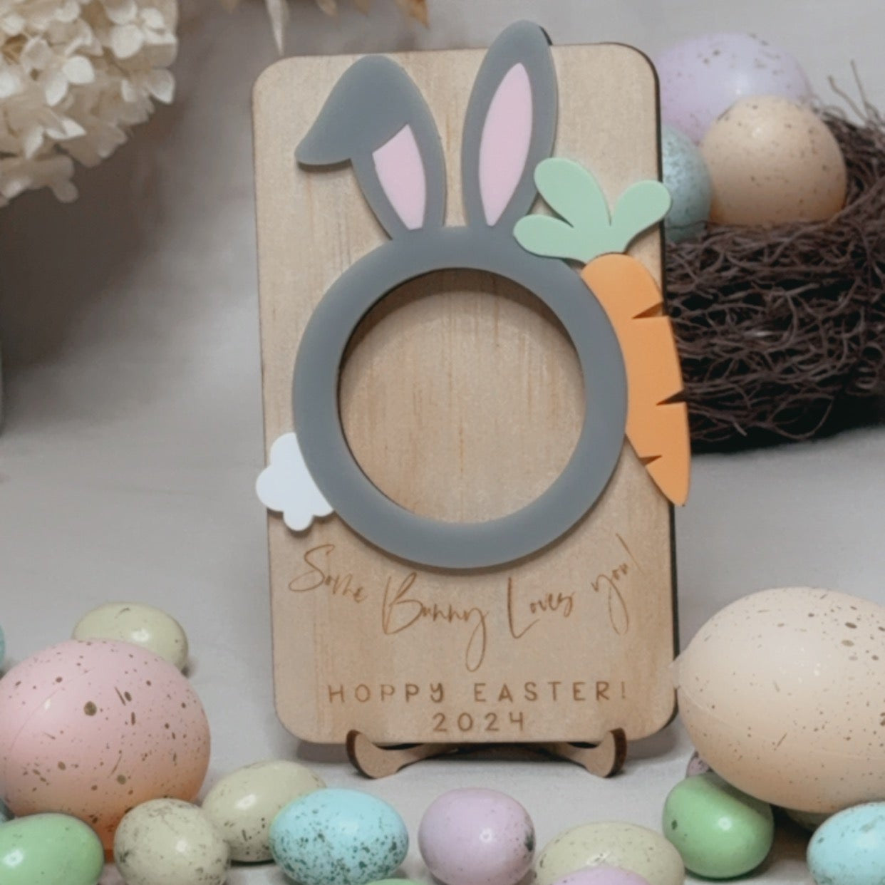 SOME BUNNY LOVES YOU MAGNET - GREY