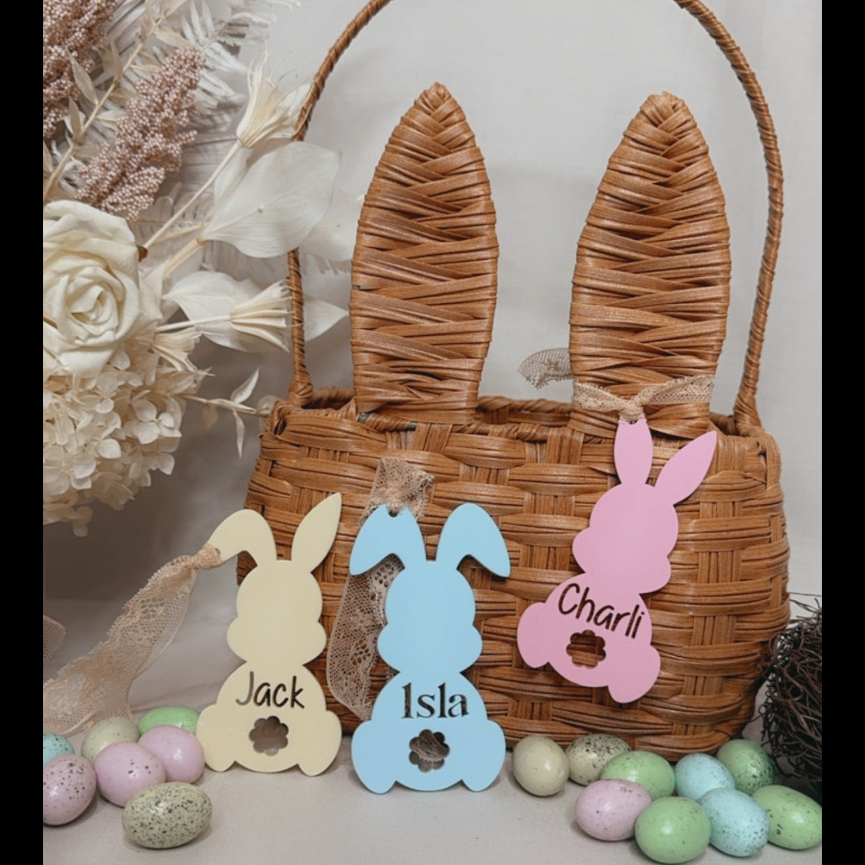 PERSONALISED ACRYLIC BUNNY - ASSORTED EARS