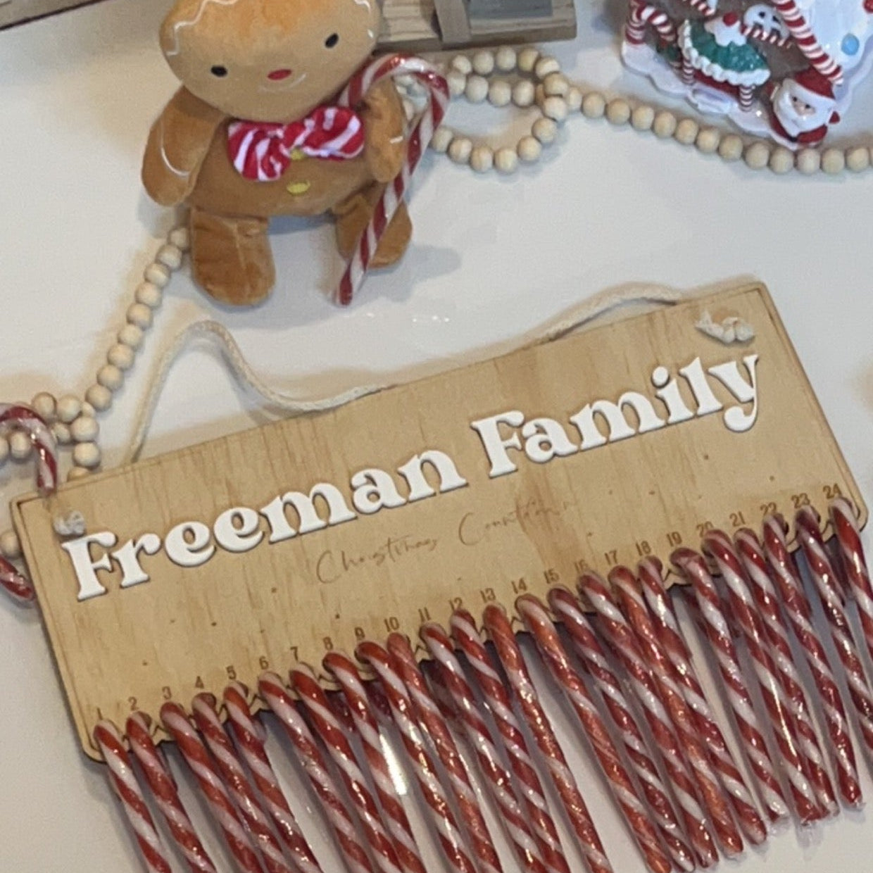 FAMILY CANDY CANE COUNTDOWN CALENDAR.
