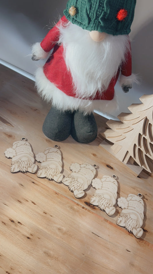'SOMETHING YOU / TO' GNOME WOODEN GIFTING TAGS