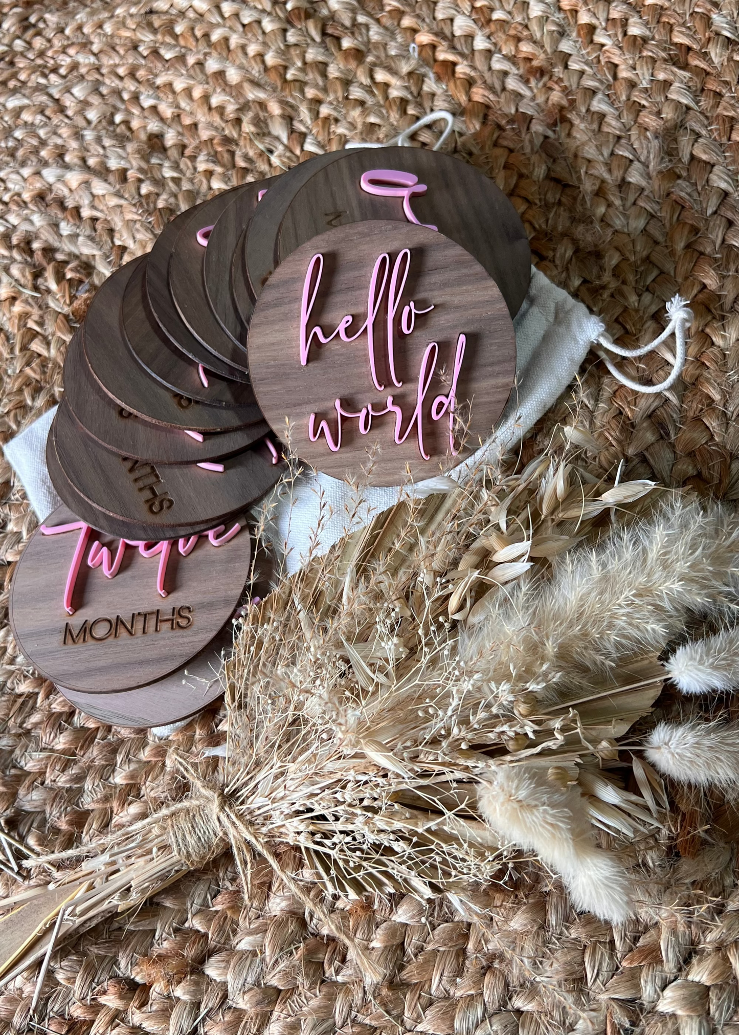 MILESTONE DISCS - MARSHMALLOW & BIRTH ANNOUNCEMENT SET