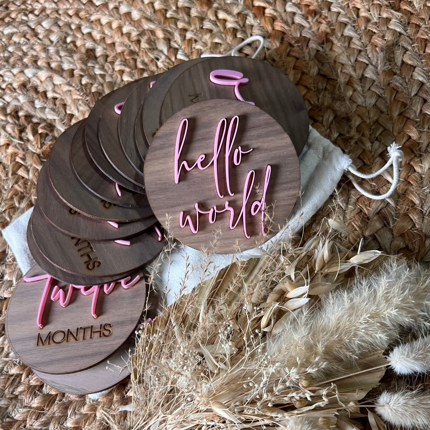 MILESTONE DISCS - MARSHMALLOW & BIRTH ANNOUNCEMENT SET