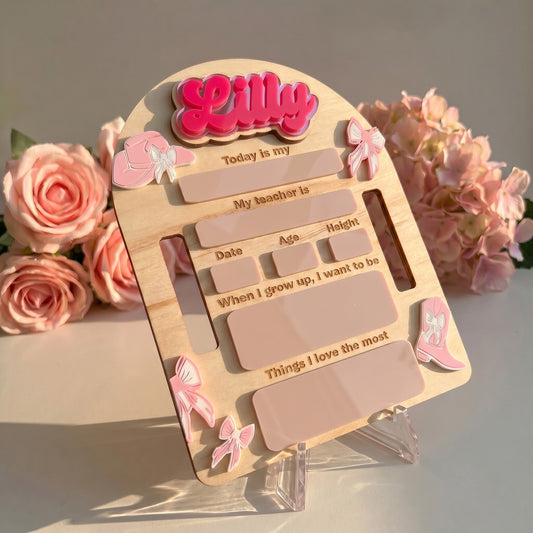 ARCH WESTERN FIRST / LAST DAY BOARD - PINK SET