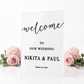 WEDDING WELCOME SIGN - MONOCHROME