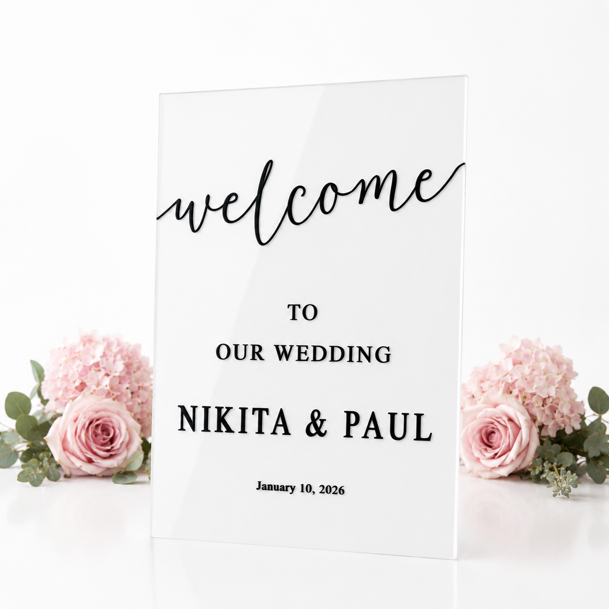 WEDDING WELCOME SIGN - MONOCHROME