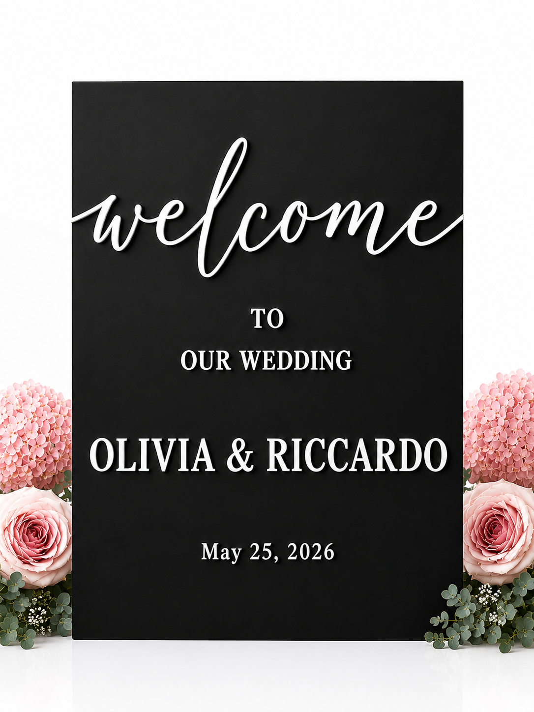 WELCOME SIGN - NOIR & BLANC COLLECTION - BLACK