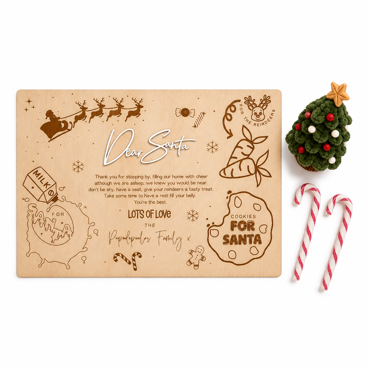 DEAR SANTA TRAY - SPILLED MILK