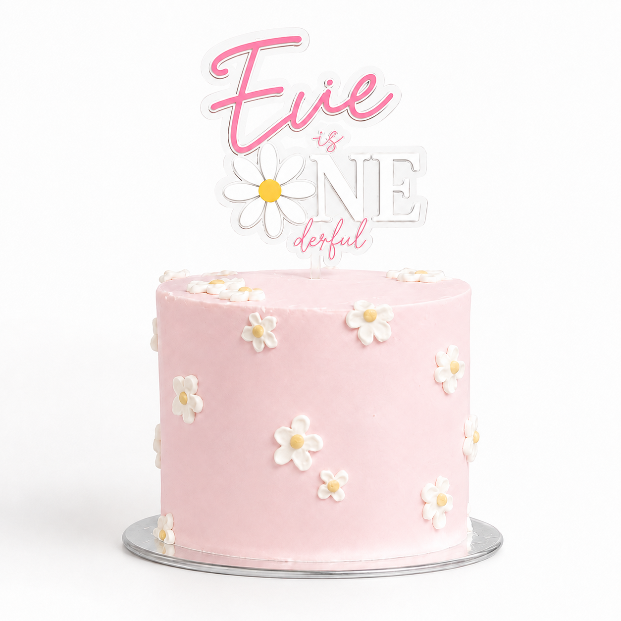 IS ONE DERFUL- PERSONALISED DAISY CAKE TOPPER