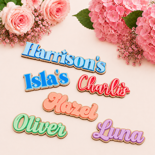 ADDITIONAL NAME TAG - DOUBLE ACRYLIC WITH WOODEN BACKING
