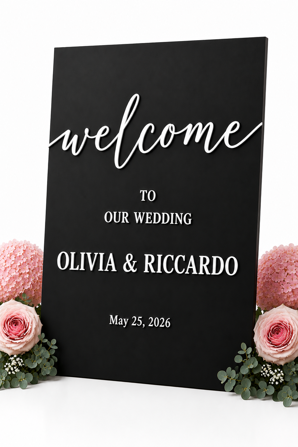 WELCOME SIGN - NOIR & BLANC COLLECTION - BLACK