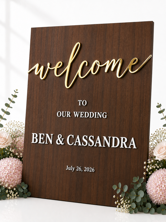 WELCOME SIGN - LUXE COLLECTION - WHITE
