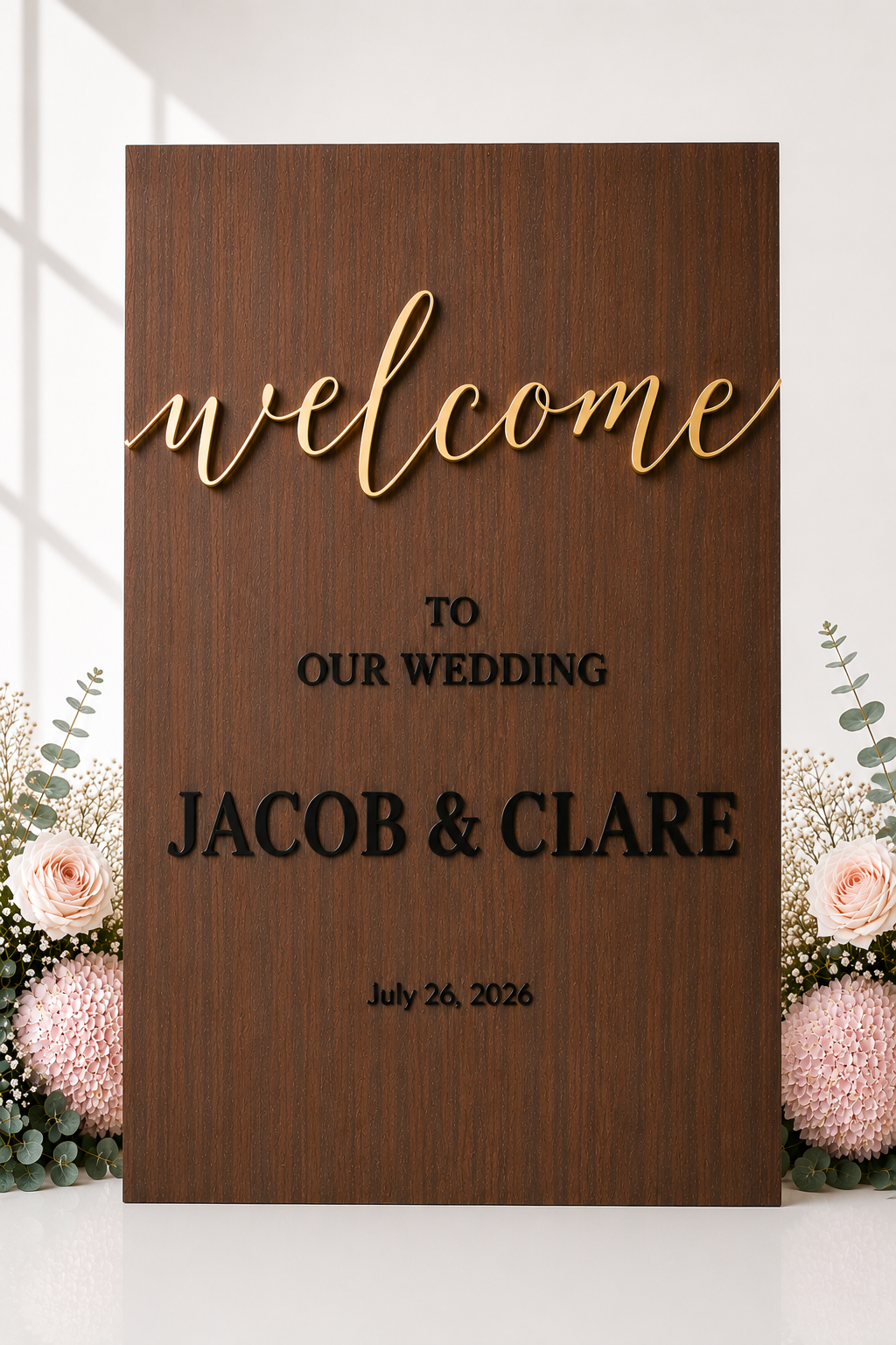 WELCOME SIGN - THE LUXE COLLECTION - BLACK