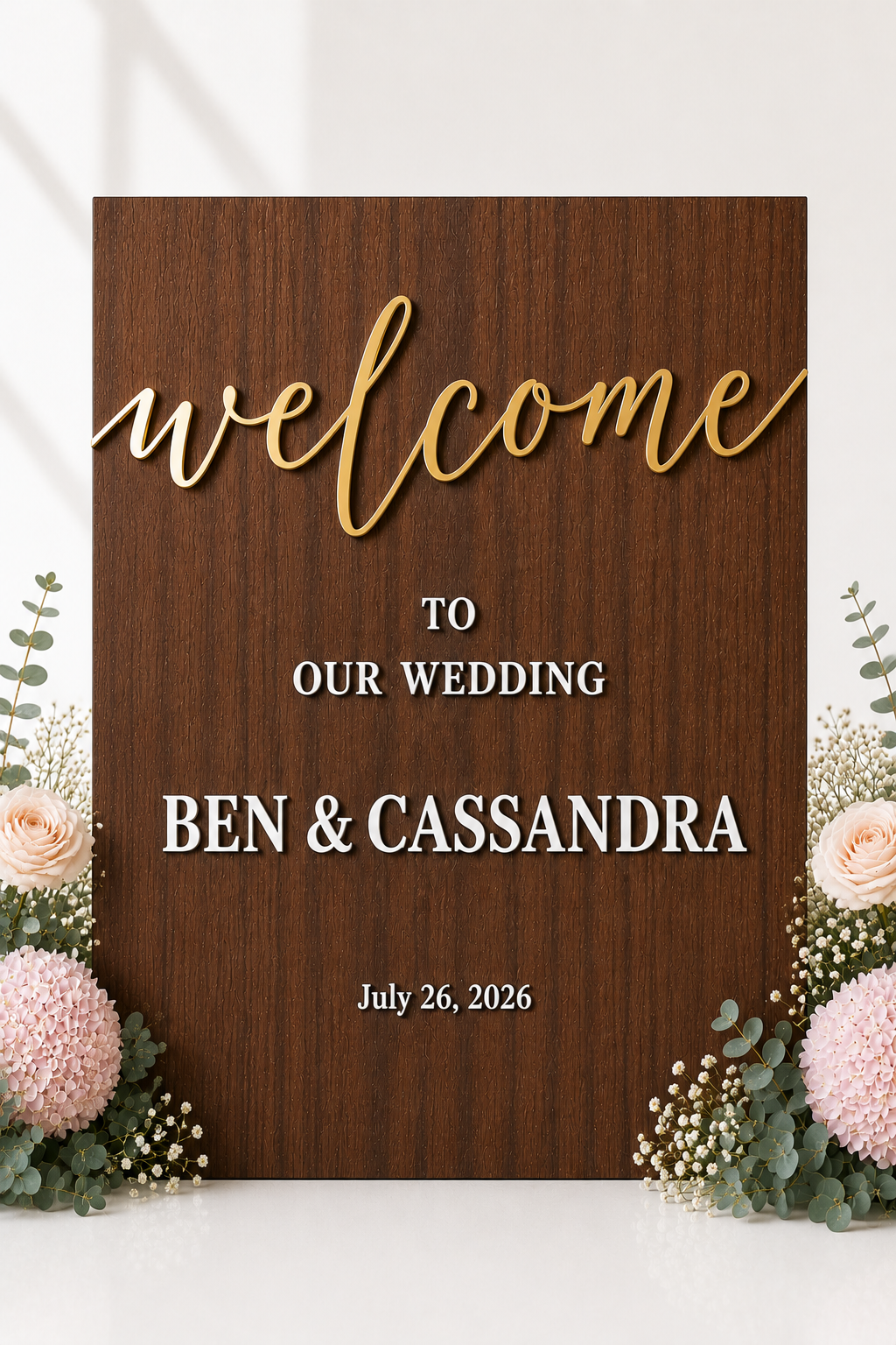 WELCOME SIGN - THE LUXE COLLECTION - WHITE