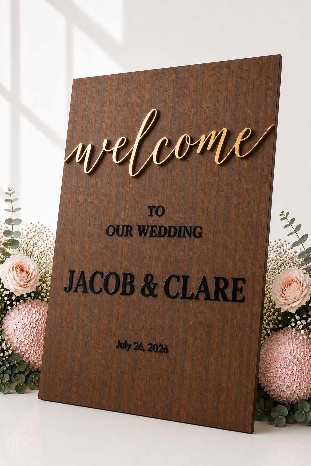 WELCOME SIGN - THE LUXE COLLECTION - BLACK