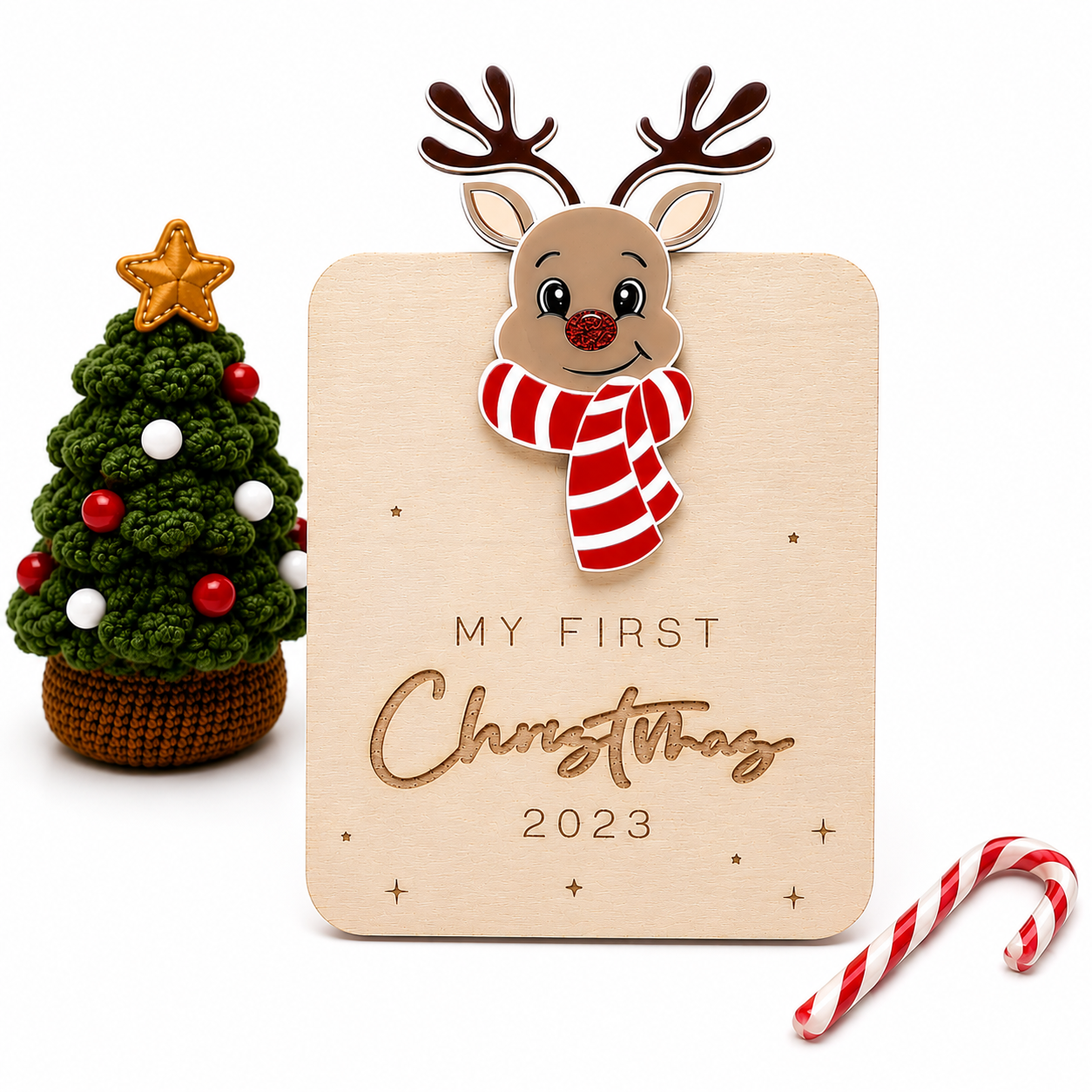 MY FIRST CHRISTMAS [2026] PLAQUE - REINDEER BOY