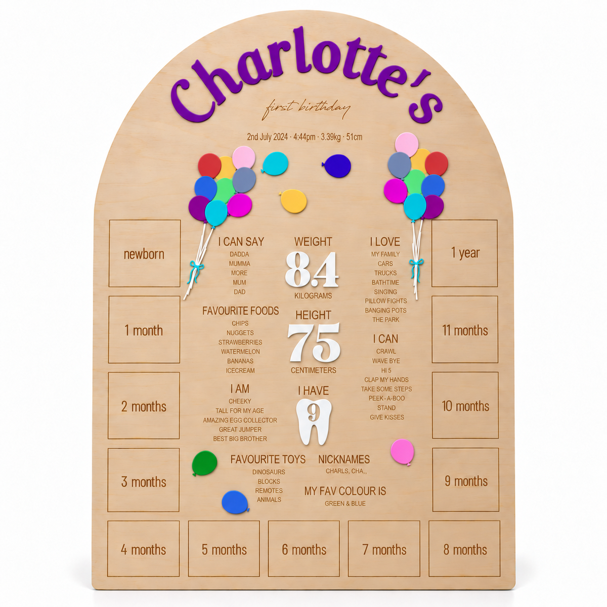 UP UP & AWAY BIRTHDAY MEMORY BOARD