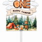 ONE HAPPY CAMPER - PERSONALISED CAKE TOPPER