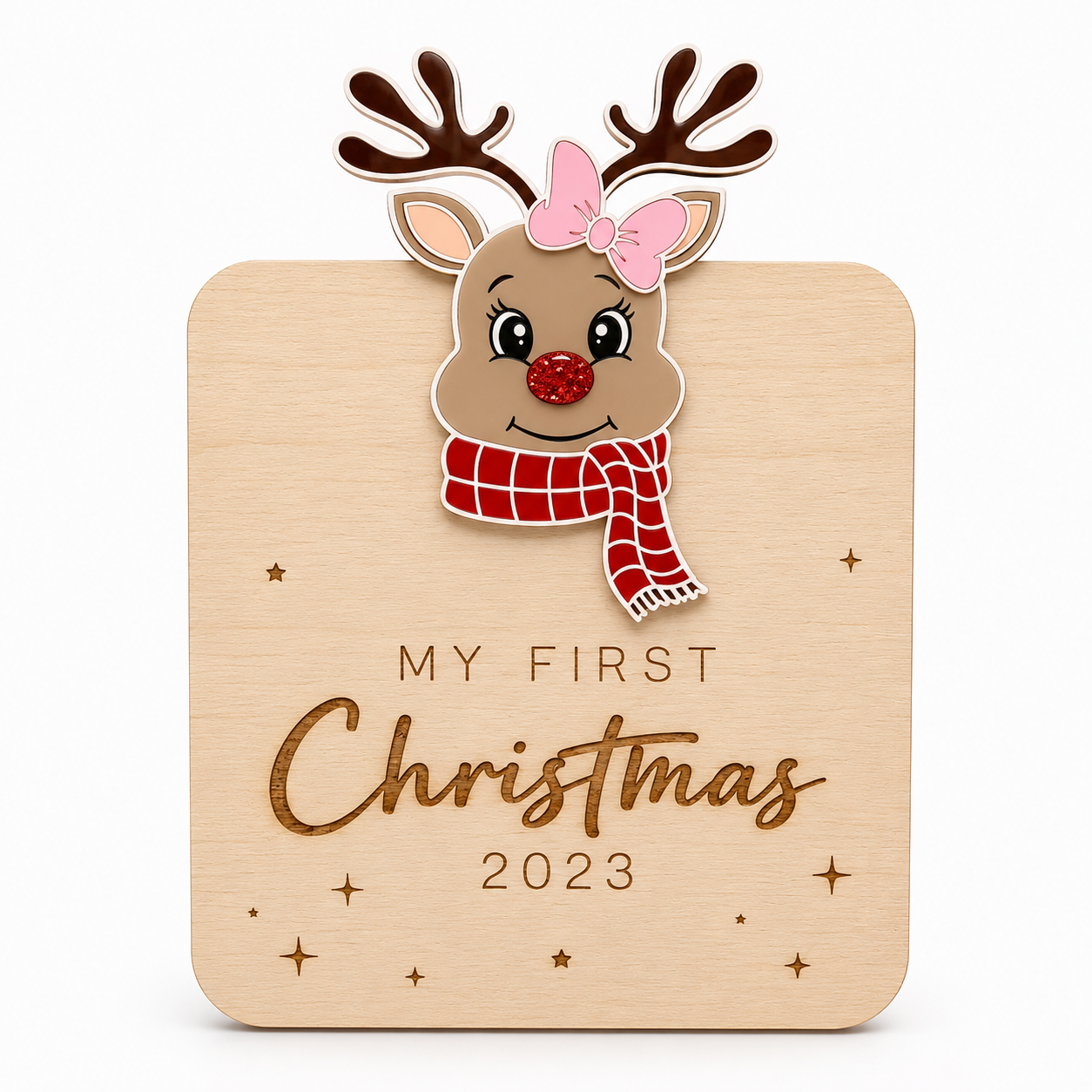 MY FIRST CHRISTMAS [2026] PLAQUE - REINDEER GIRL
