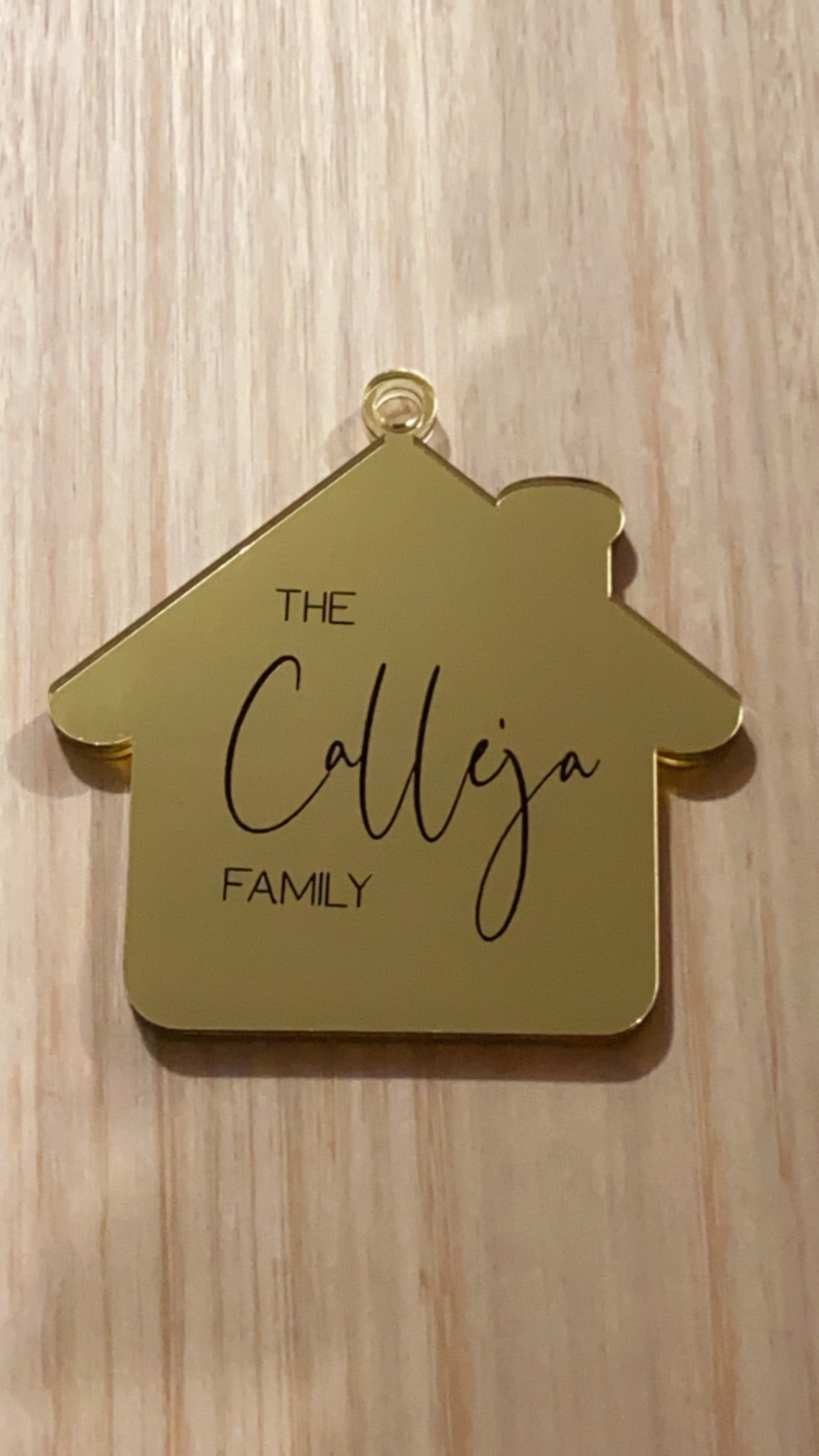 MIRRORED HOUSE PERSONALISED FAMILY ORNAMENT