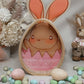 PINK PRINTED BUNNY EGG HOLDER