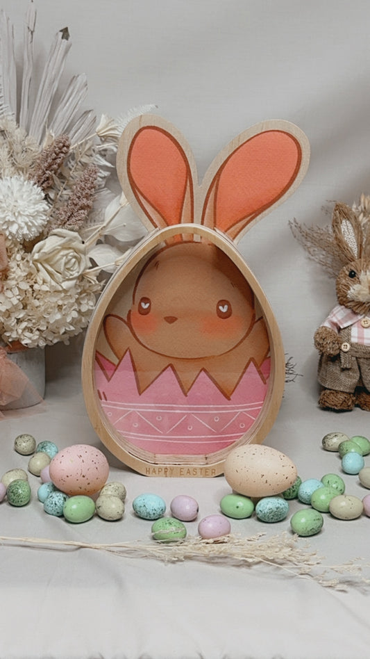 PINK PRINTED BUNNY EGG HOLDER