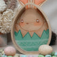 GREEN PRINTED BUNNY EGG HOLDER