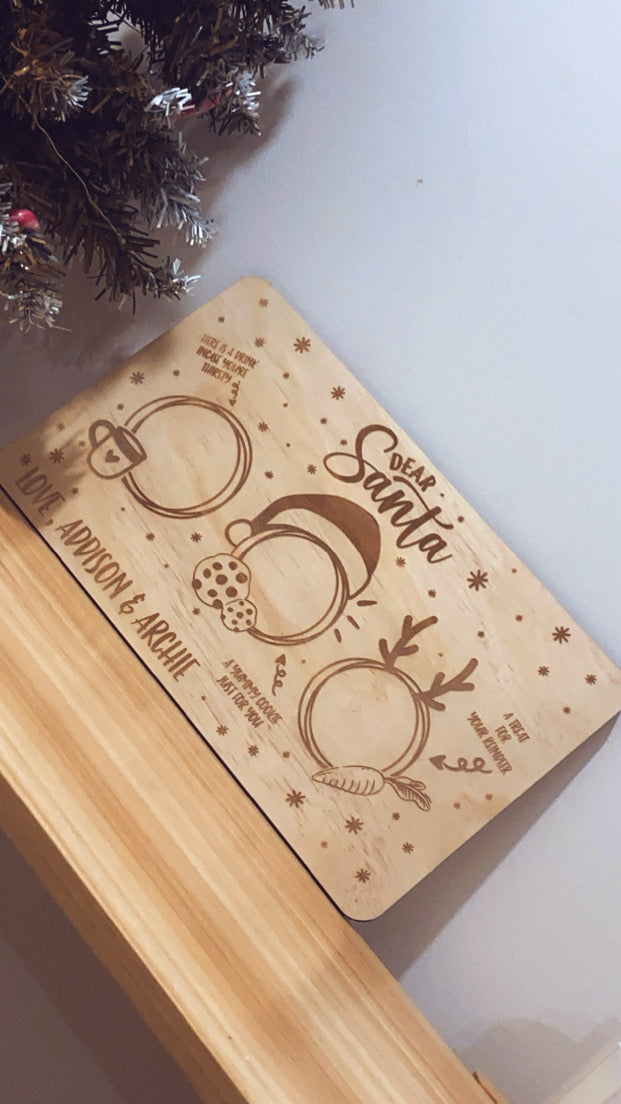 DEAR SANTA WOODEN TRAY