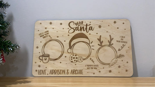 DEAR SANTA WOODEN TRAY