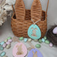 PERSONALISED EGG ACRYLIC / WOODEN BASKET TAG - SET OF THREE