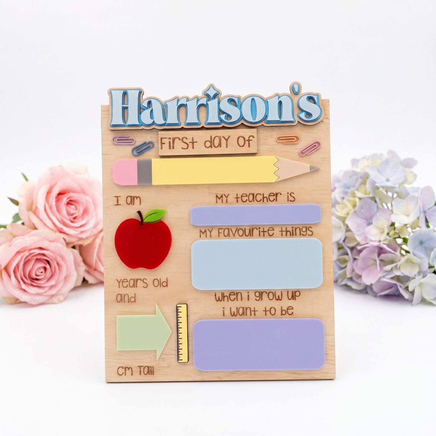 PENCIL FIRST / LAST DAY BOARD - BLUE