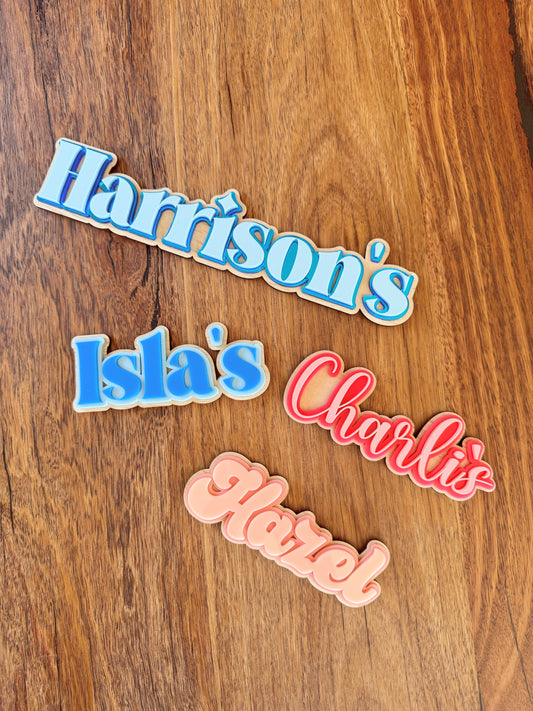 ADDITIONAL NAME TAG - DOUBLE ACRYLIC WITH WOODEN BACKING