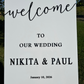 WEDDING WELCOME SIGN - MONOCHROME