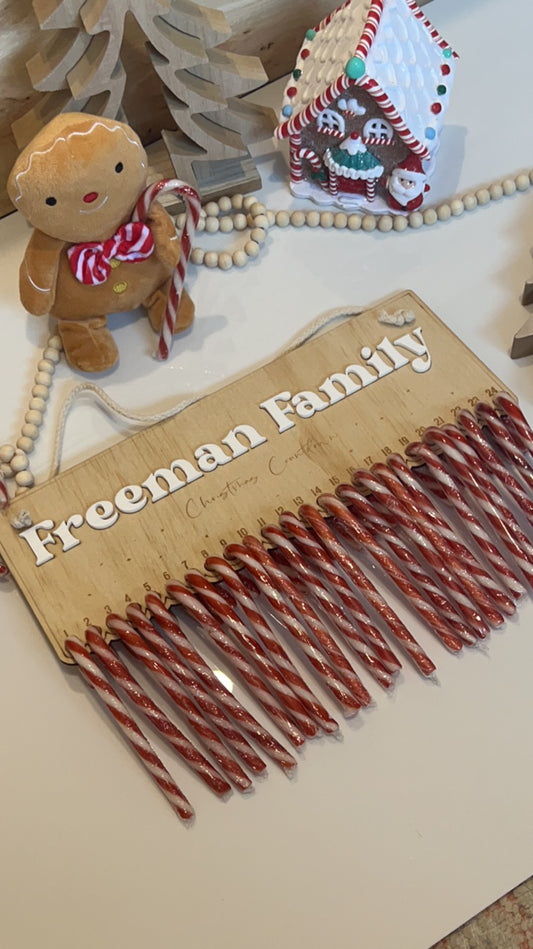 FAMILY CANDY CANE CHRISTMAS COUNTDOWN