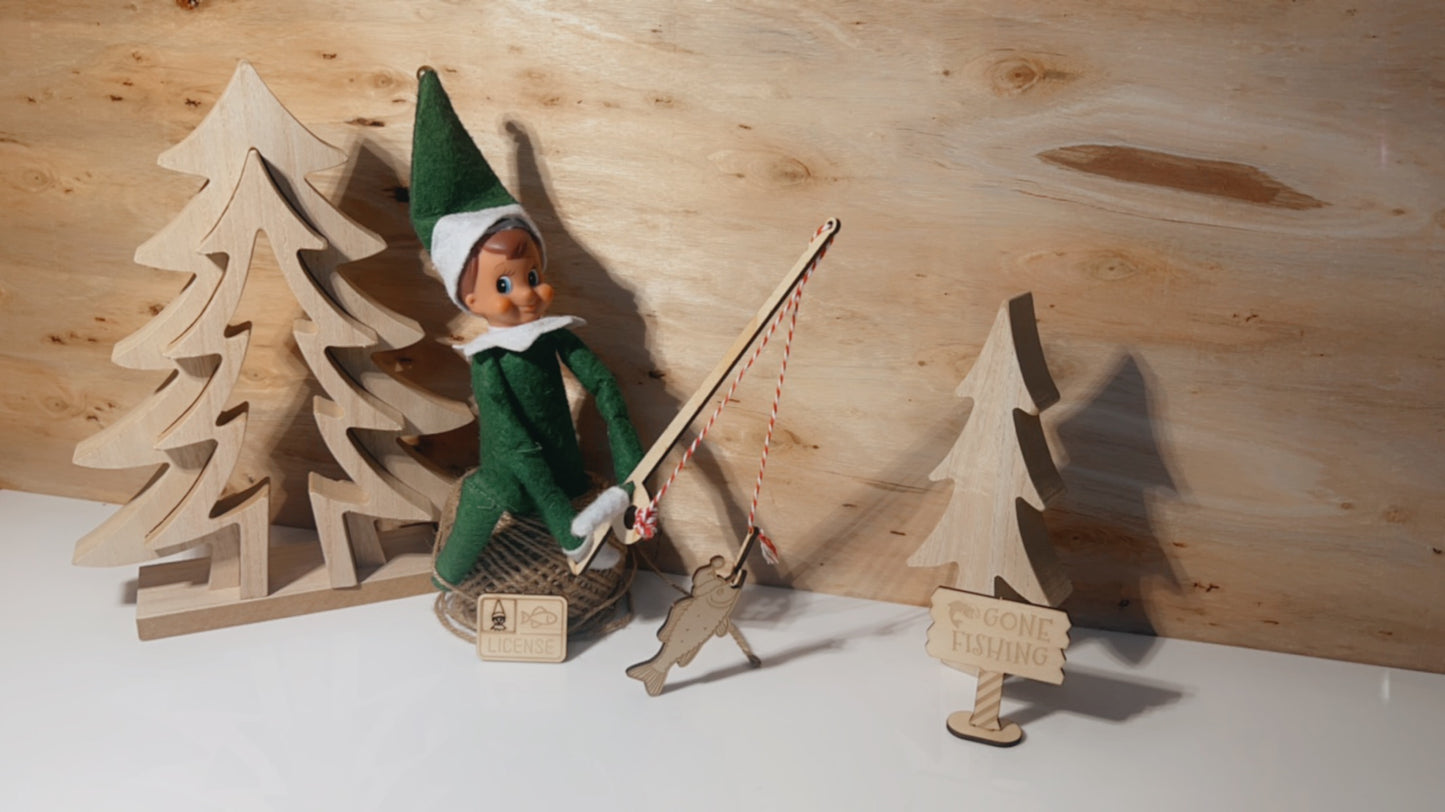 ELF ON THE SHELF PROPS - FISHING KIT