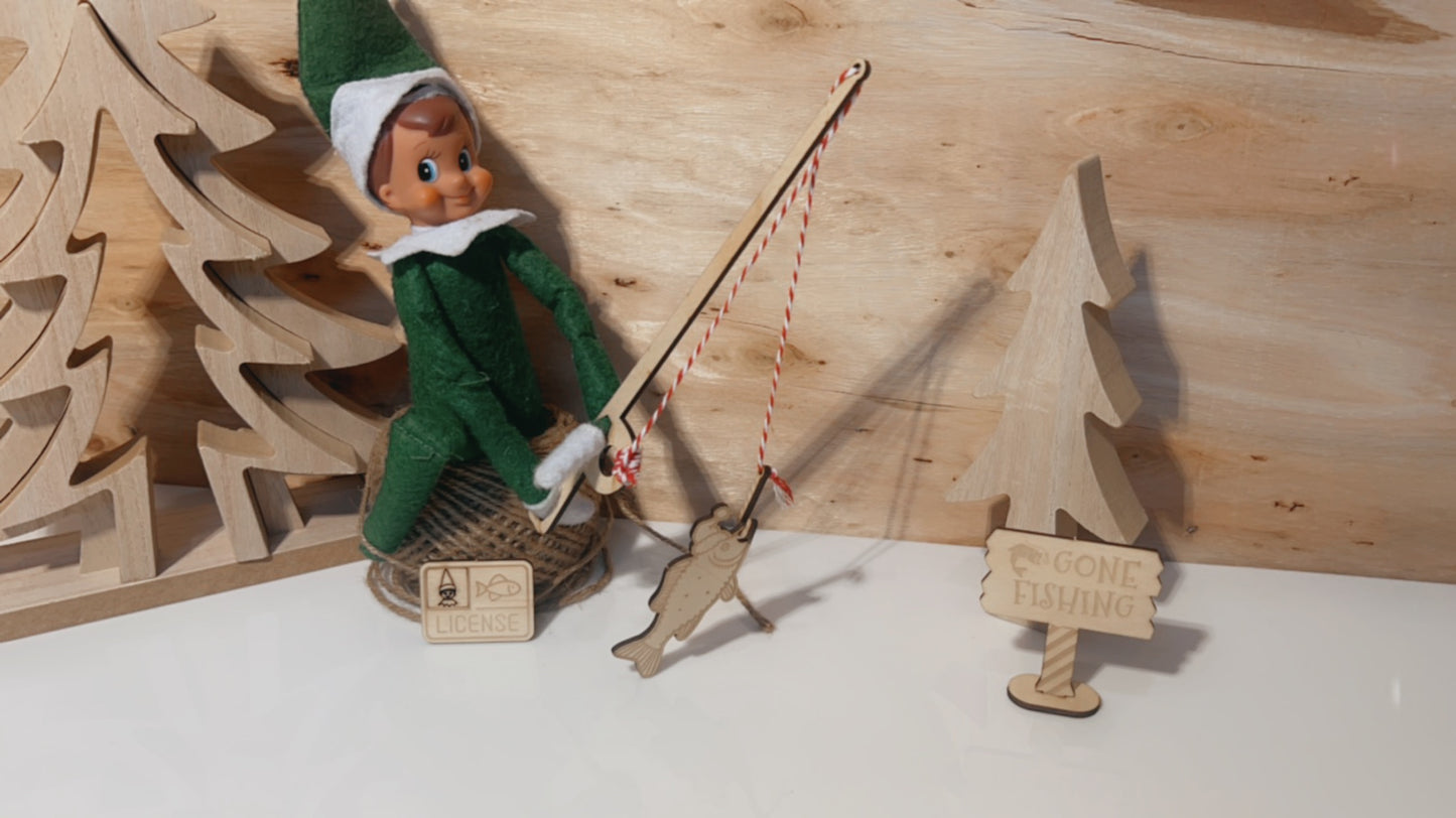 ELF ON THE SHELF PROPS - FISHING KIT