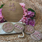 MILESTONE DISCS - MARSHMALLOW  & BIRTH ANNOUNCEMENT SET