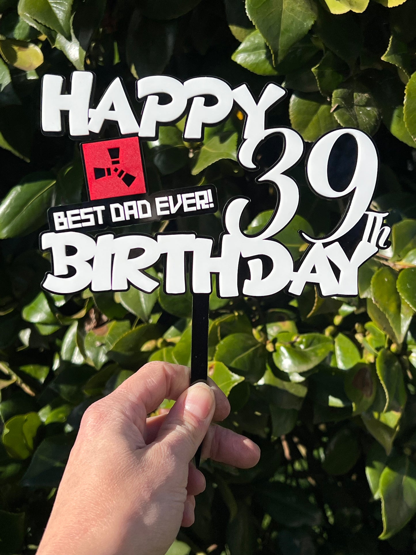 RUST INSPIRED - GAMING PERSONALISED CAKE TOPPER