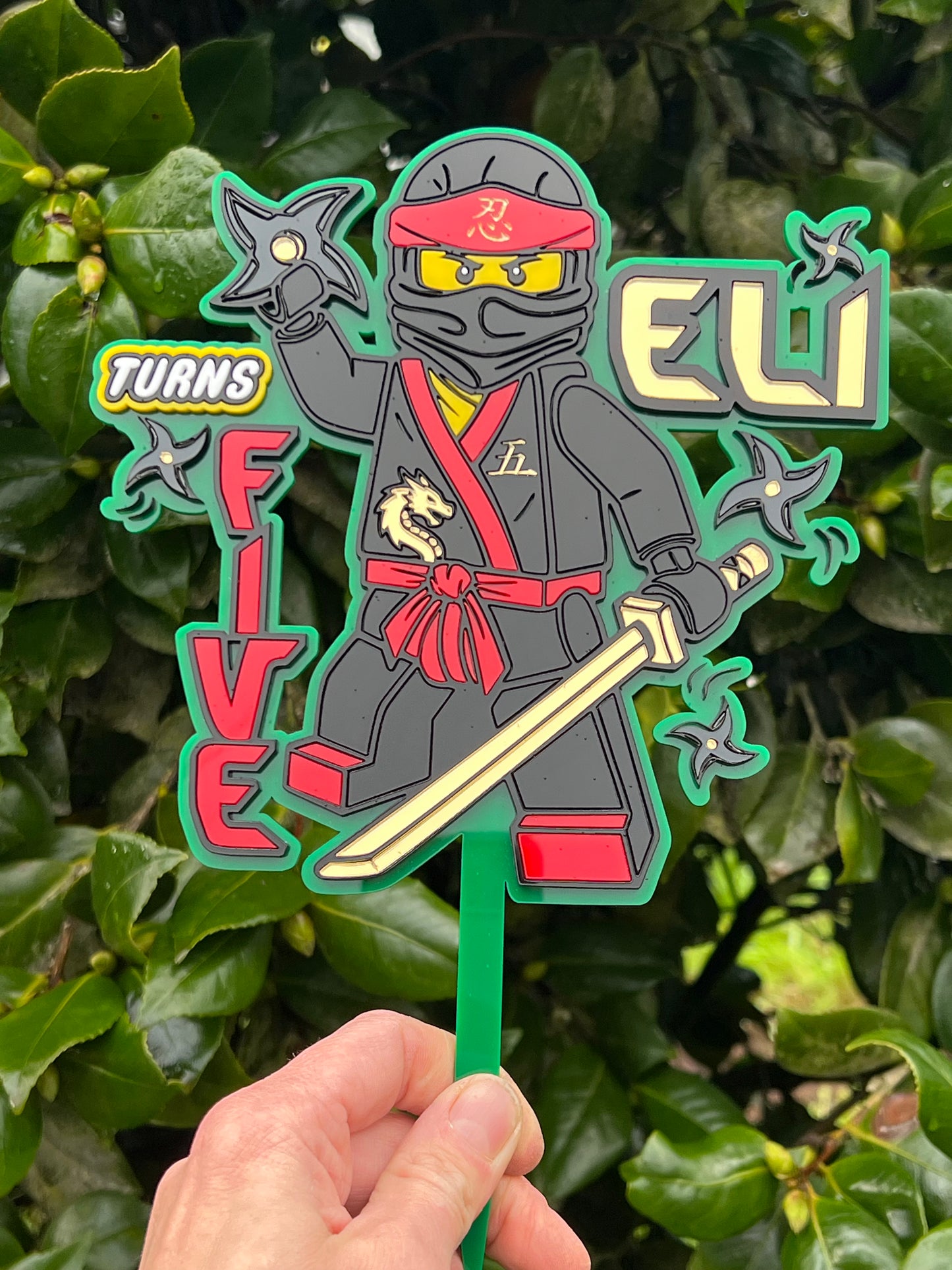NINJA- PERSONALISED CAKE TOPPER