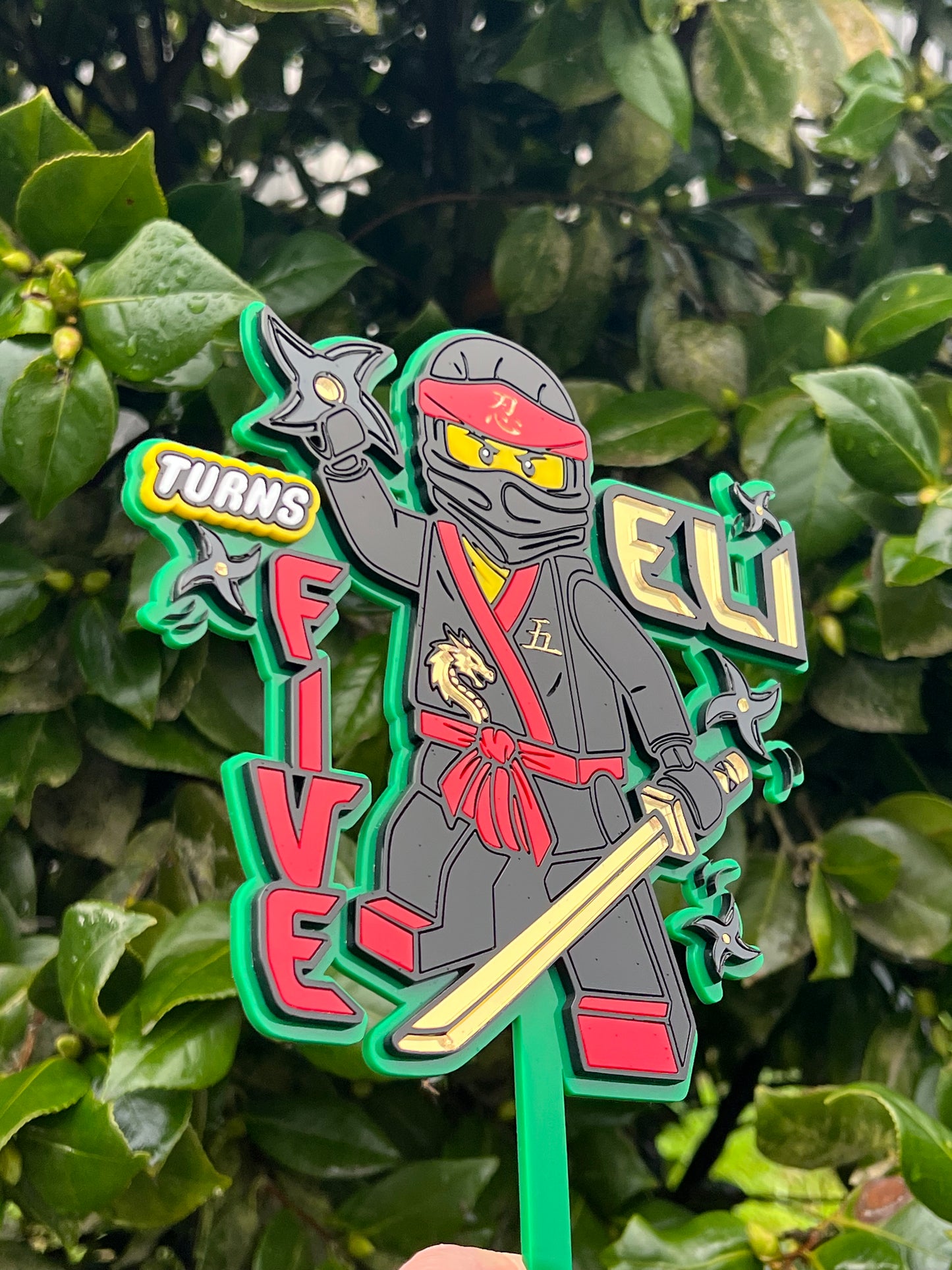 NINJA- PERSONALISED CAKE TOPPER