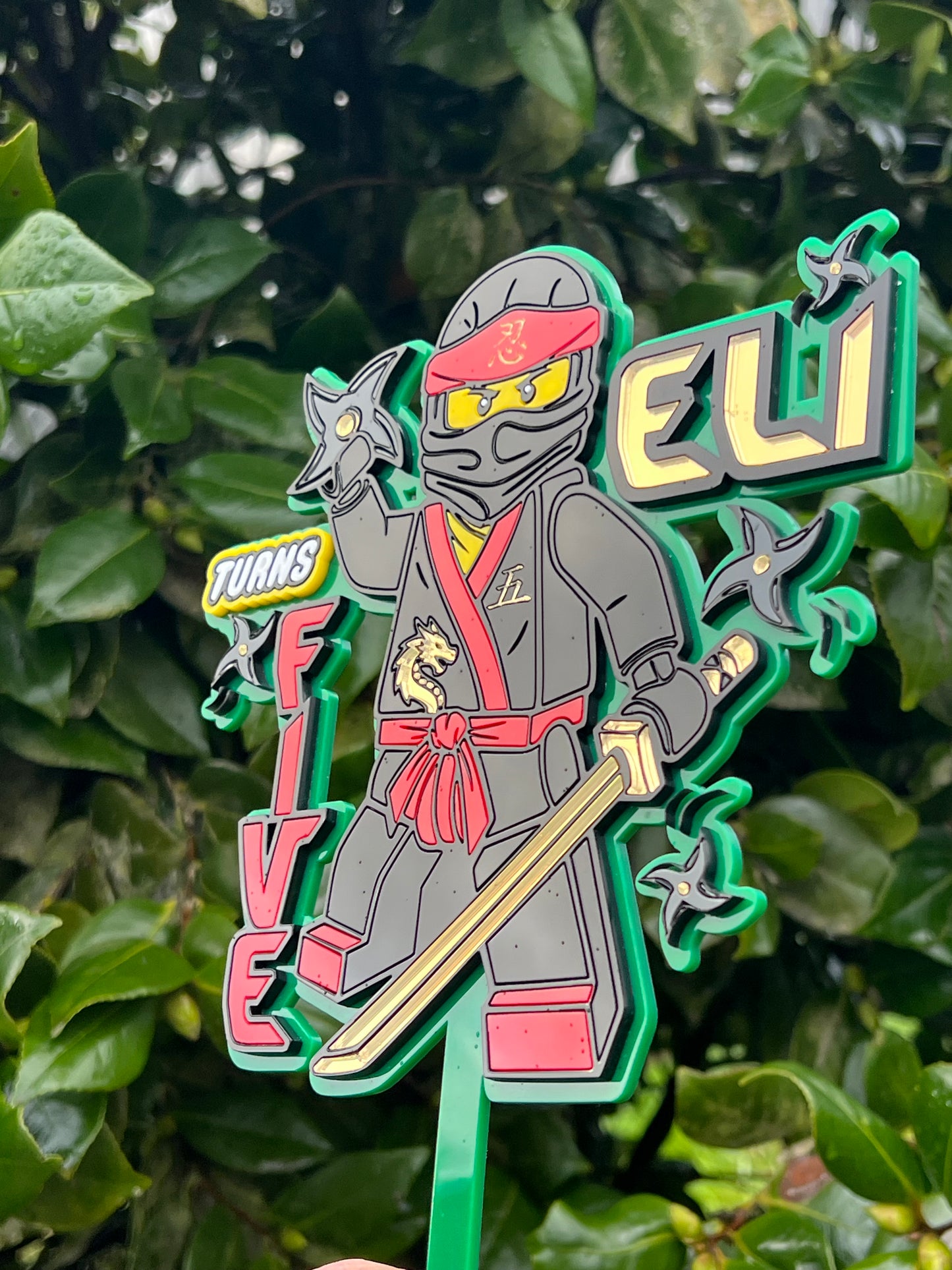 NINJA- PERSONALISED CAKE TOPPER