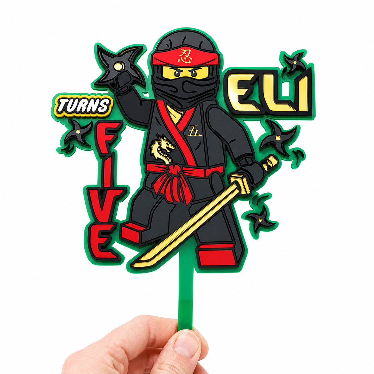 NINJA- PERSONALISED CAKE TOPPER