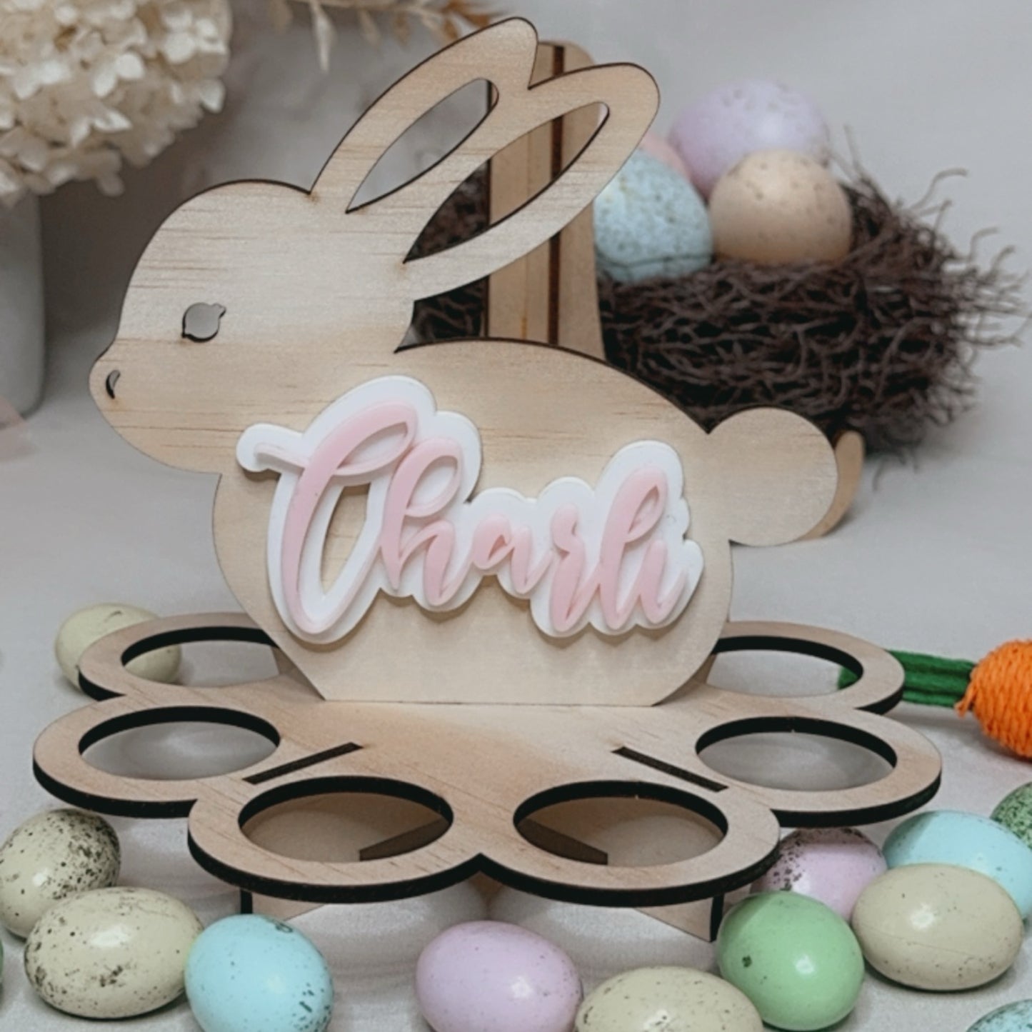 BUNNY EGG HOLDER - PERSONALISED