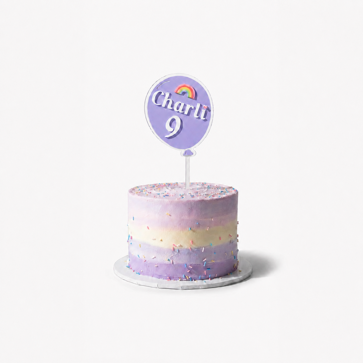 BALLOON- PERSONALISED CAKE TOPPER